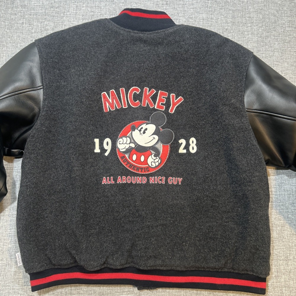 Retro Disney Store Exclusive Mickey Mouse 1928 Varsity Jacket Size Large Wool